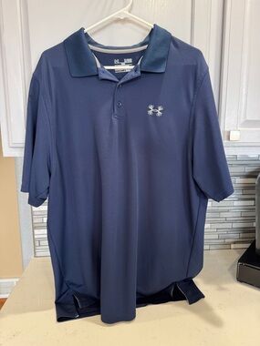 Under Armour Men's Navy Polo with Chest Logo